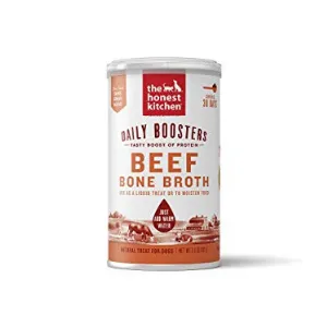 The Honest Kitchen Daily Boosters Instant Beef Bone Broth with Turmeric for Dogs, 3.6-oz jar