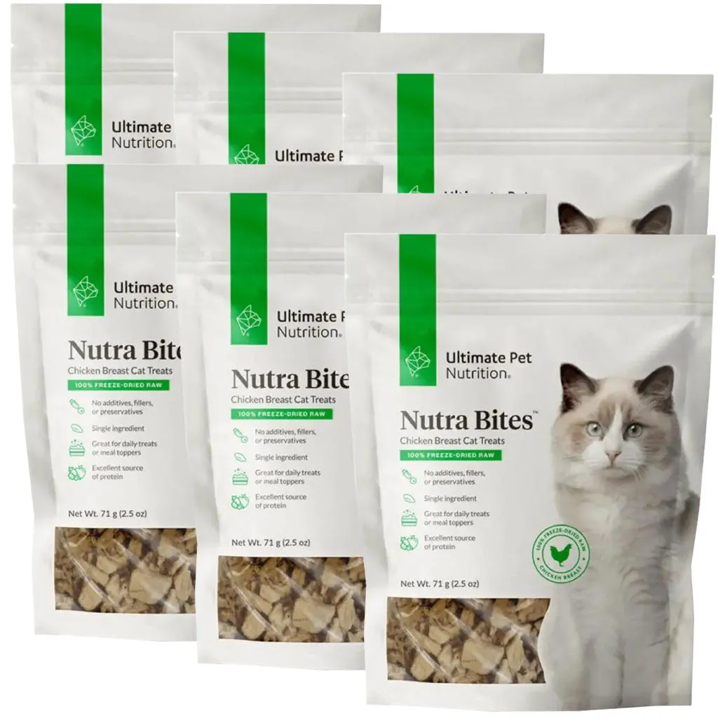 Ultimate Pet Nutrition Nutra Bites Freeze Dried Chicken Breast Cat Treats, 2.5-oz