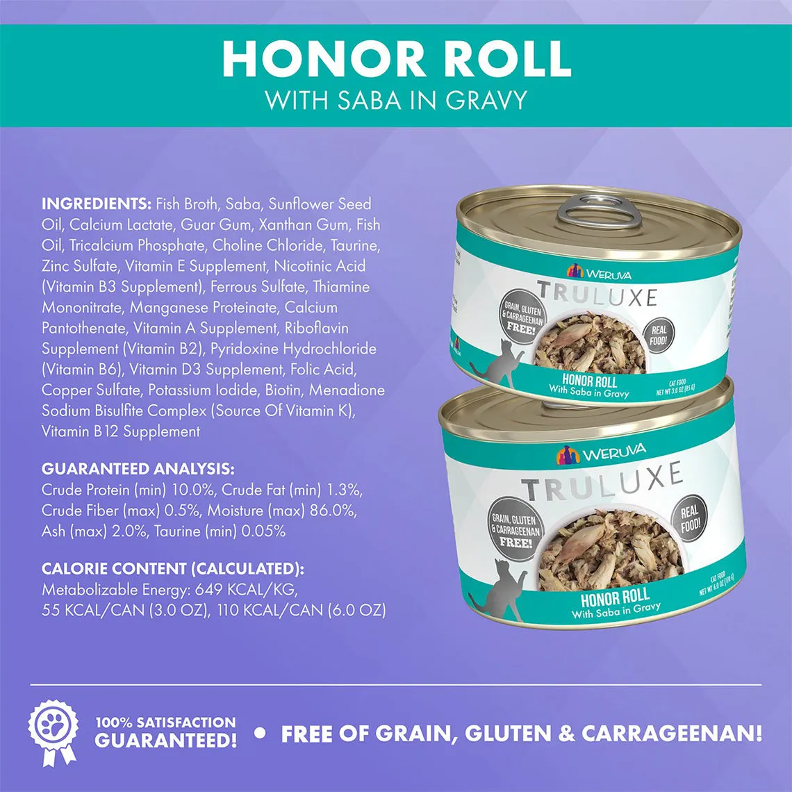 Weruva Truluxe Grain-Free Canned Cat Food