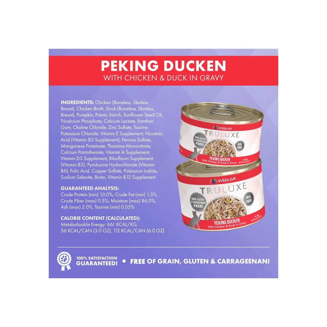 Weruva Truluxe Grain-Free Canned Cat Food