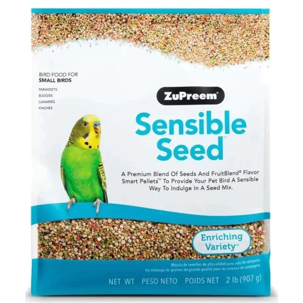 Zupreem Sensible Seed Bird Food for Small Birds 2 lb Parakeets, Budgies, Canaries & Finches